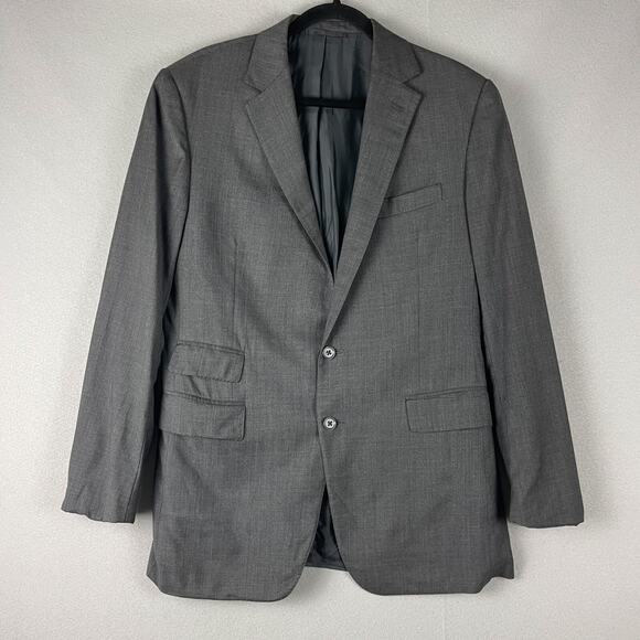 Ralph Lauren Purple Label Wool Blazer Sport Coat Mens 40R Gray Italy FLAWS - Picture 1 of 16